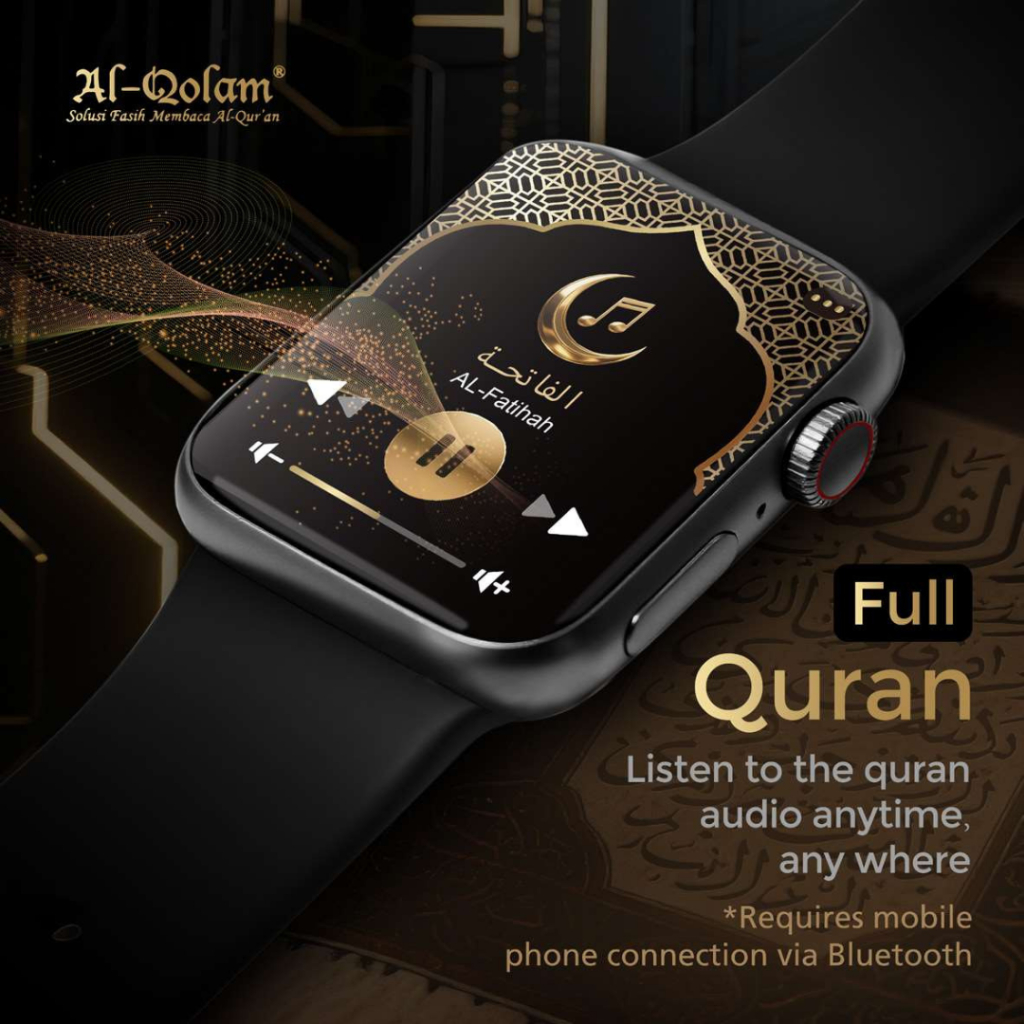 AlQolam – AlQuran Muslim Smart Watch Murottal 30 Juz Plus Haji Umroh , Dzikir
