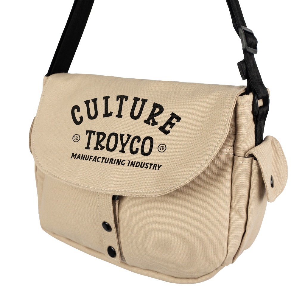 Troy Company Sling Bag Messenger Bag Industry - Tas Selempang Beige SBD 3495