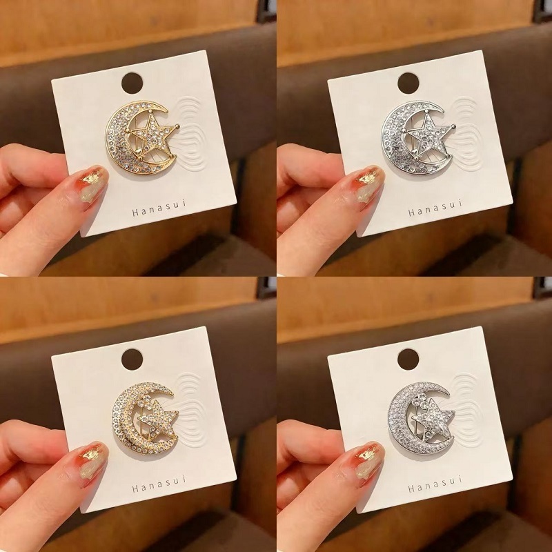 3.5 cm/Bros pin/Bros baru/Bros Dada Tanjak Bulan Sabit/Bros Bulan Bintang//Bros Mewah Murah Grosir