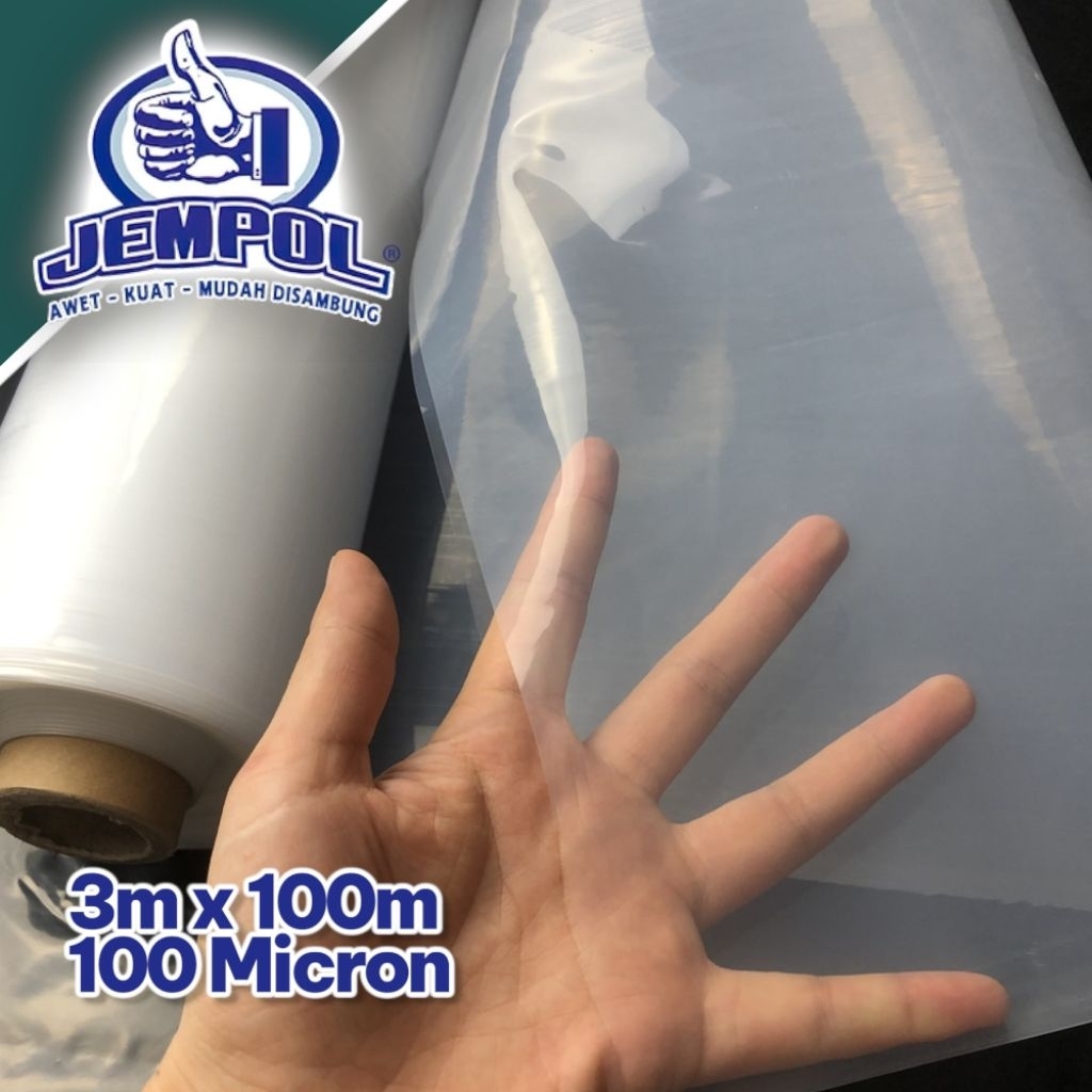 Plastik UV Sungkup Jempol Lebar 3meter Panjang 100meter  Tebal 100 Micron