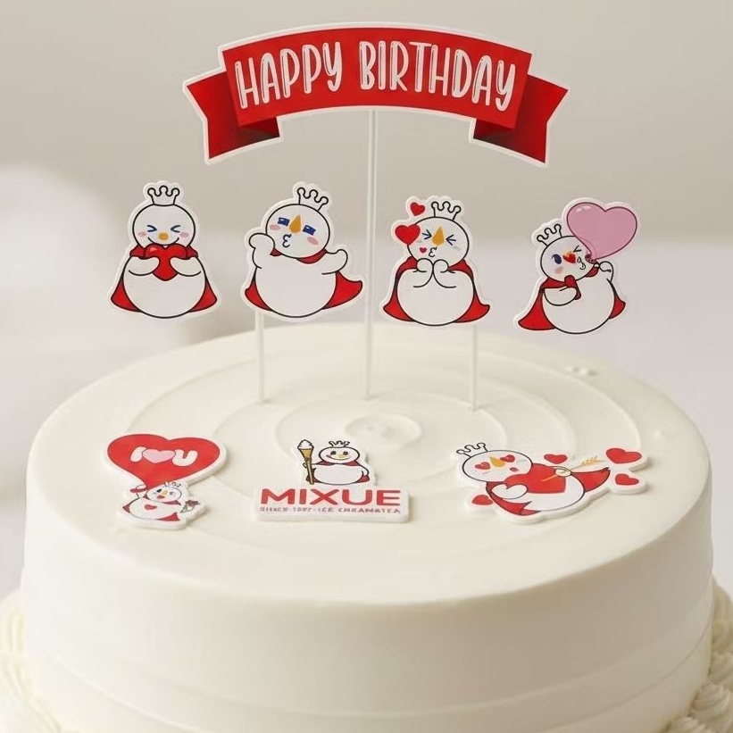 TOPPER CAKE TOPPER ULANG TAHUN TOPPER ULTAH / HIASAN KUE MIXUE