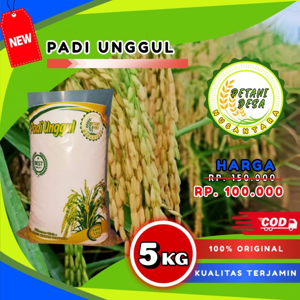 Benih padi mustajab original kemasan 5kg