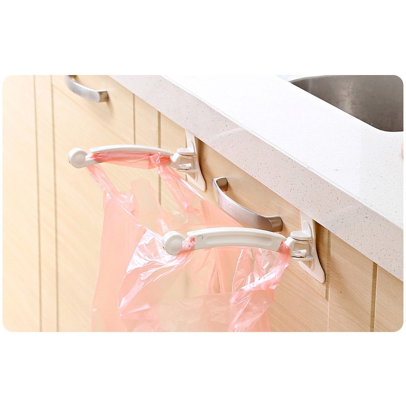 gantungan teempat Kantong Plastik Sampah Lemari Dapur Cabinet Plastic Hook