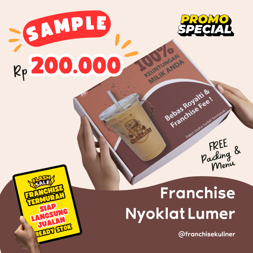 Paket Sample / Tester Paket Usaha Minuman - Nyoklat Lumer