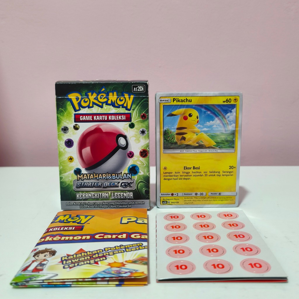 Deck Pokemon indonesia 2020 matahari & bulan kebangkitan legenda deck raichu gx & pikachu non foil