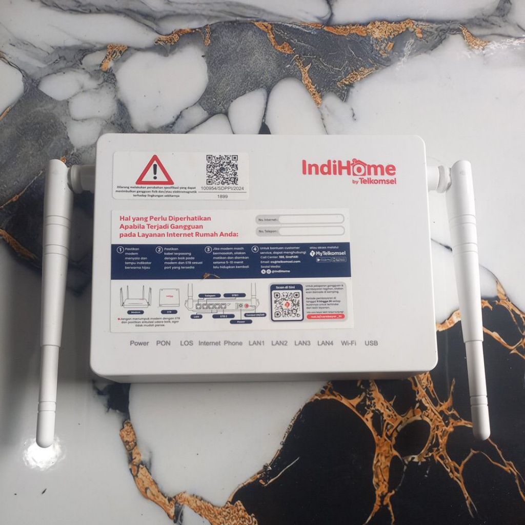 ZTE ZXHN F672Y PORT BIRU