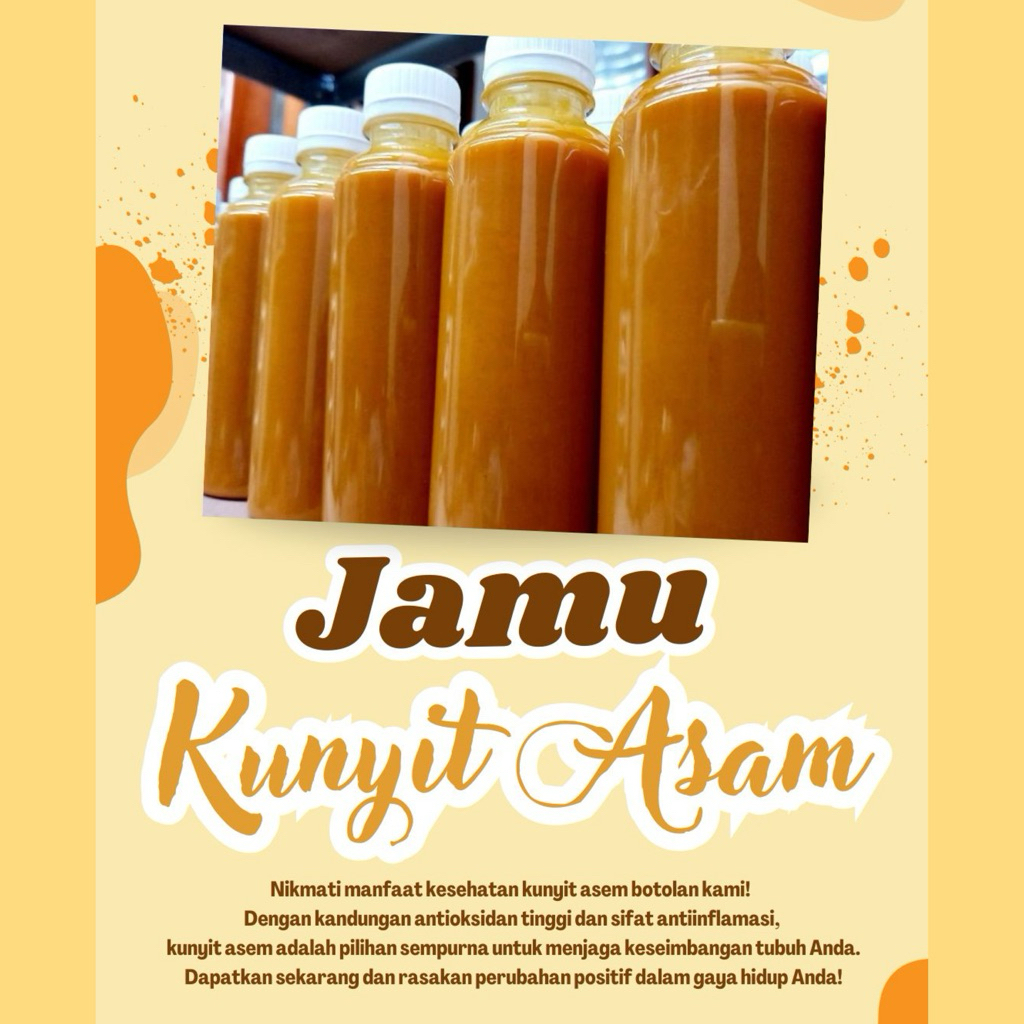 Jamu Kunyit Asam Segar dan Alami / Jamu Kunyit Asam isi 250ml