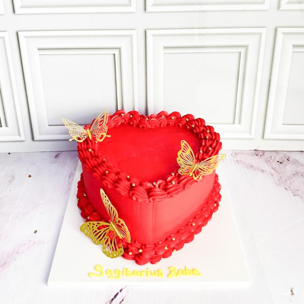 Kue Ulang Tahun/Birthday cake/Kue Ultah Tema Love/Butterfly Love/Kue Birthday Jakarta