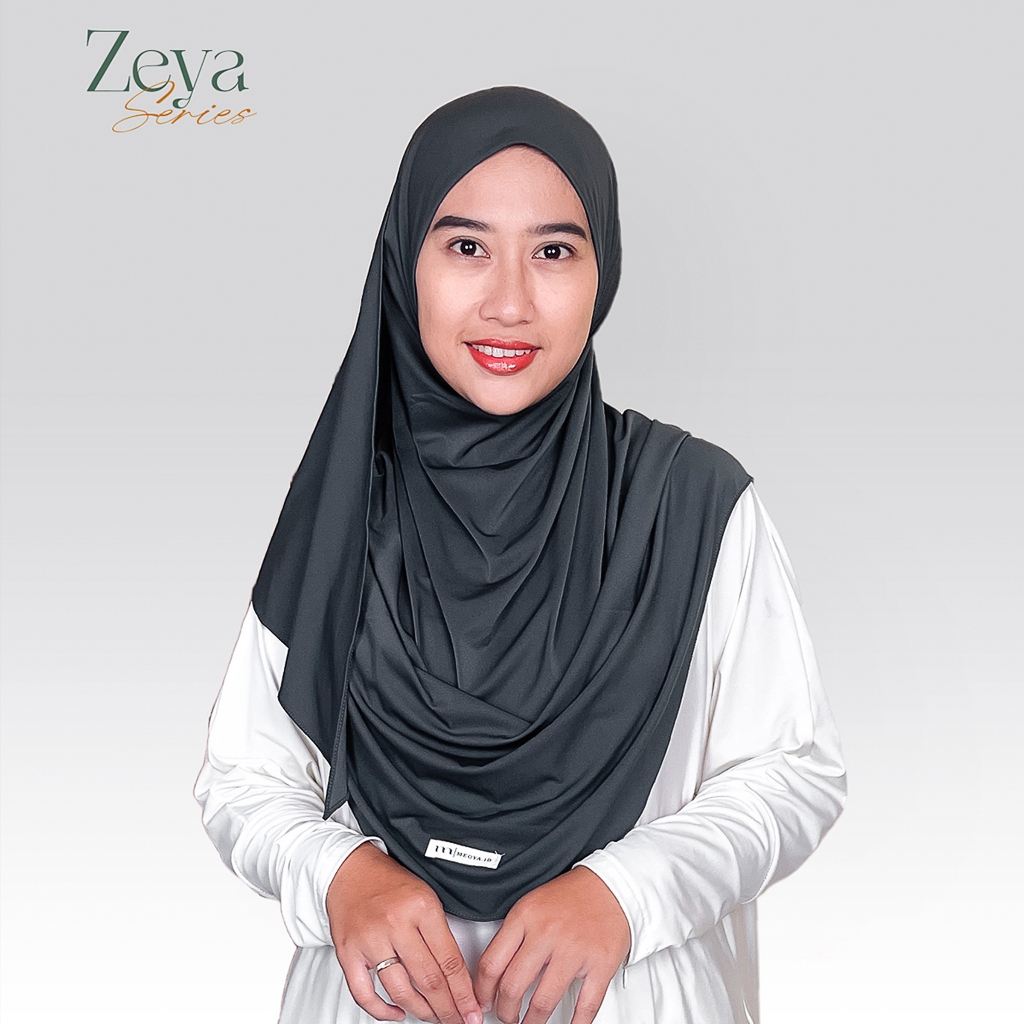 Hijab Instan Oval | Hijab Jabel (Jahitan Belakang) | Bahan Jersey - Zeya