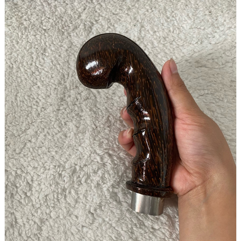 GAGANG GOLOK KAYU AREN MOTIF ELUK/JENGKOLAN