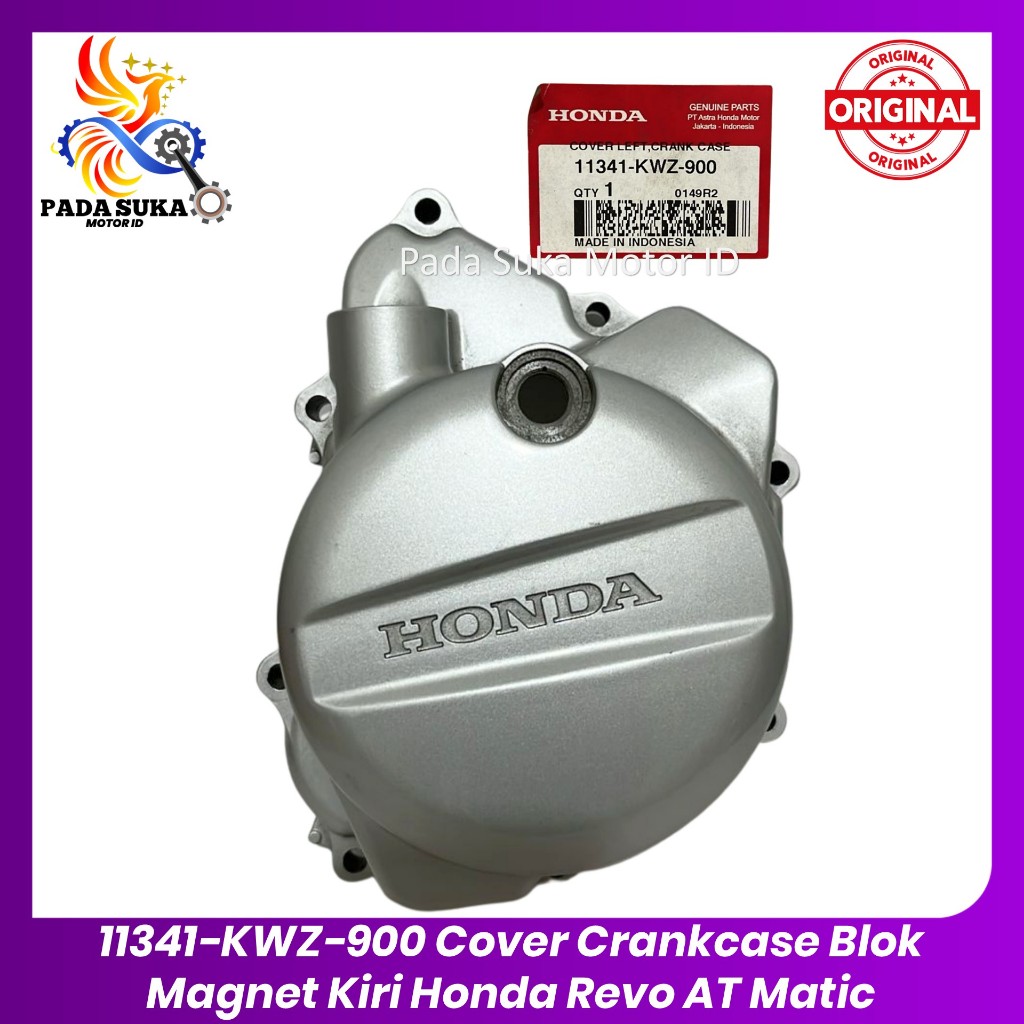 Cover Crankcase Krengkes Blok Magnet Kiri Honda Revo AT Matic 11341KWZ900 Original HGP 100% TERMURAH