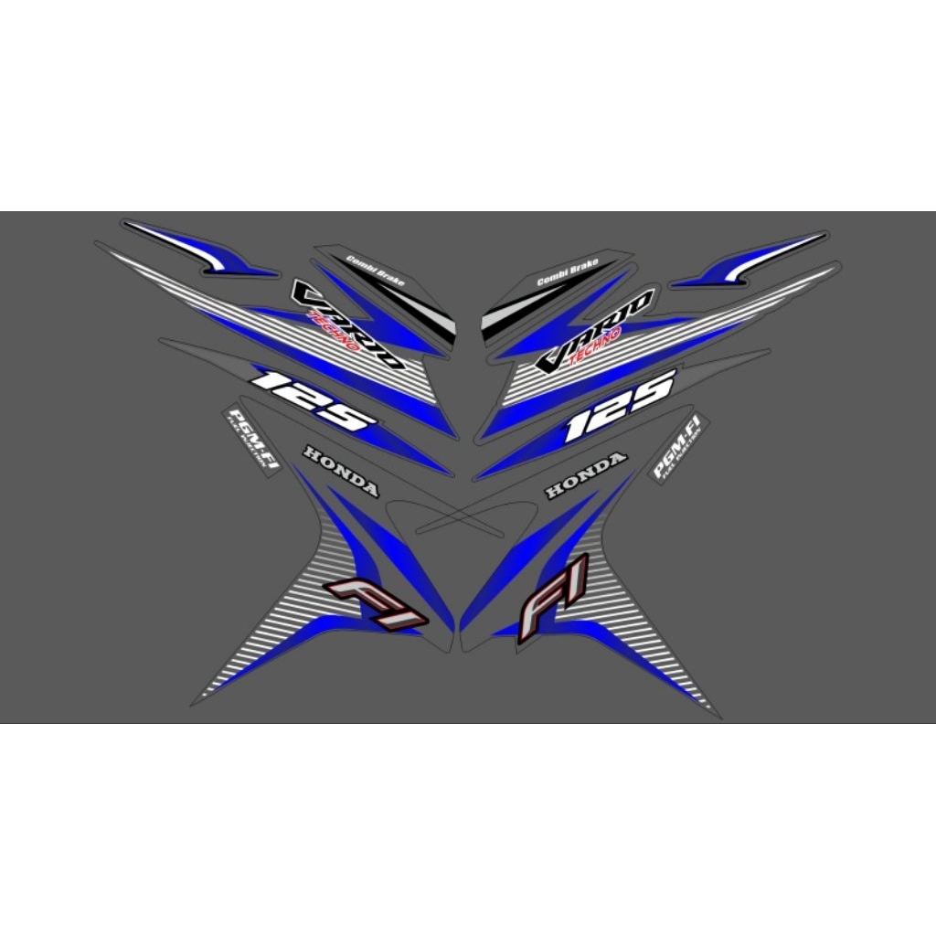 Striping sticker vario 125i old transparan motif orian