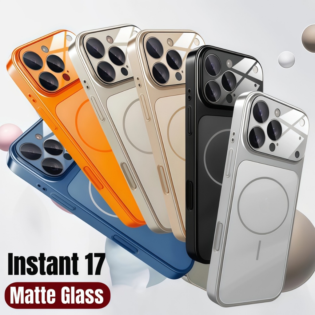 Case 1 detik mirip jadi iphone 17 MagGlass Magnetic case compatible with iphone case 11 12 13 14 15 