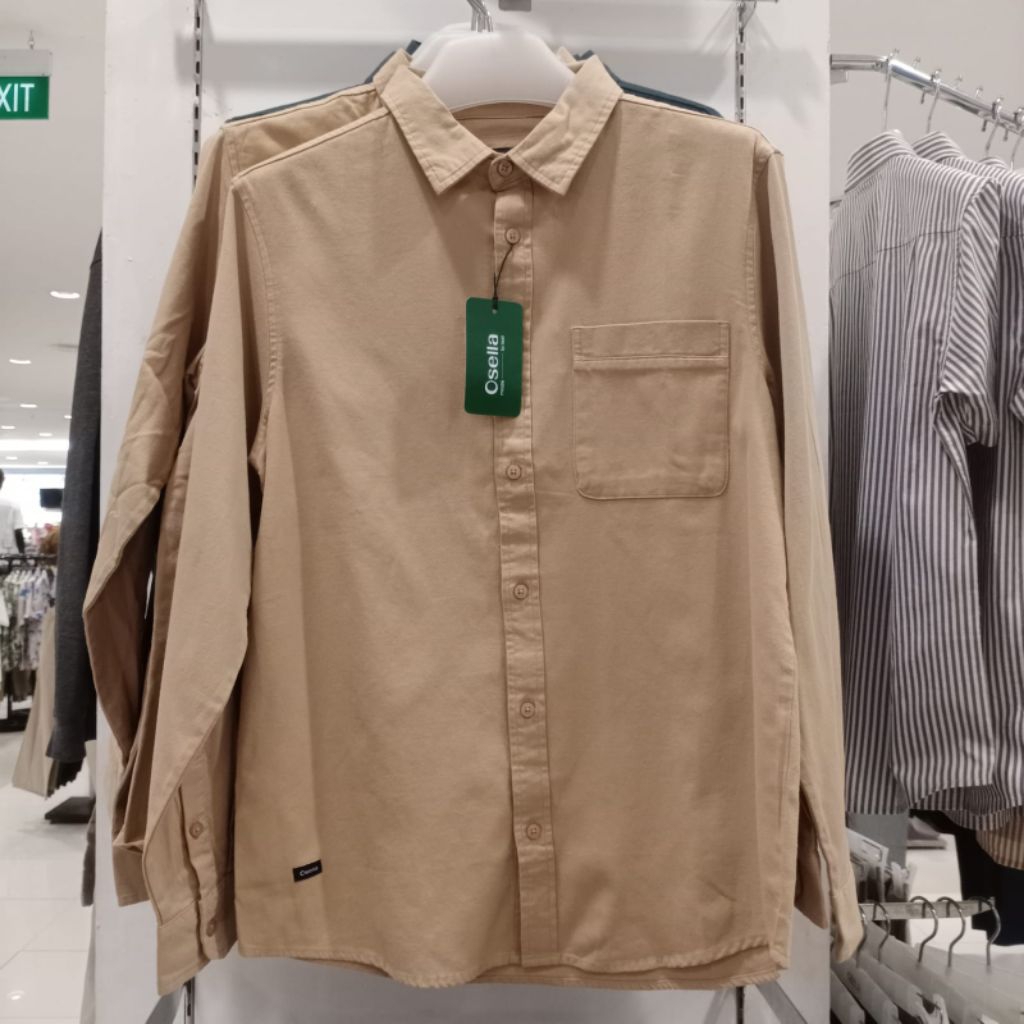 OSELLA KEMEJA POLOS PRIA LENGAN PANJANG ORIGINAL