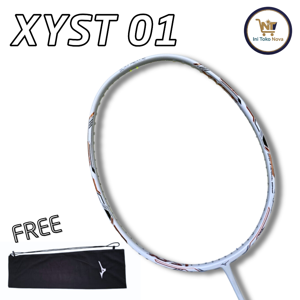 Mizuno Raket Badminton XYST 01 White Gold