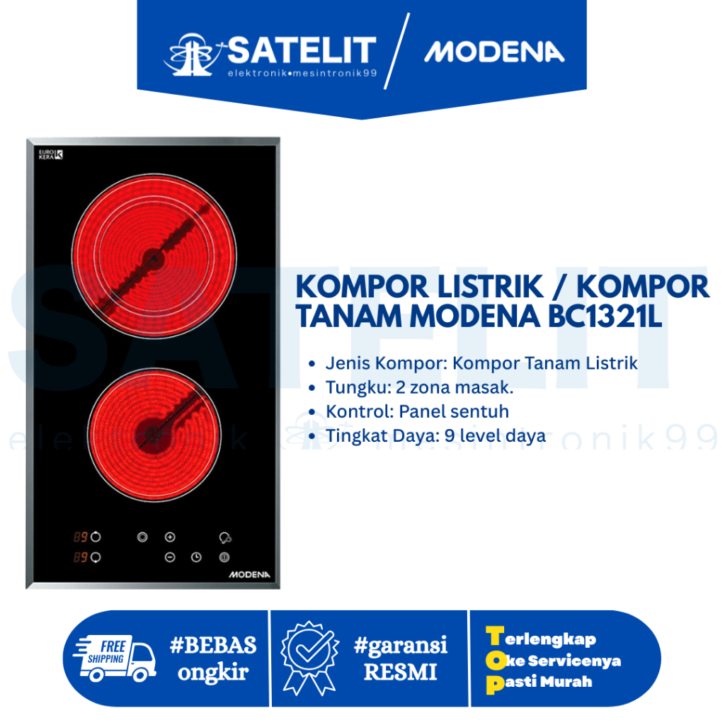 KOMPOR LISTRIK / KOMPOR TANAM MODENA BC1321L