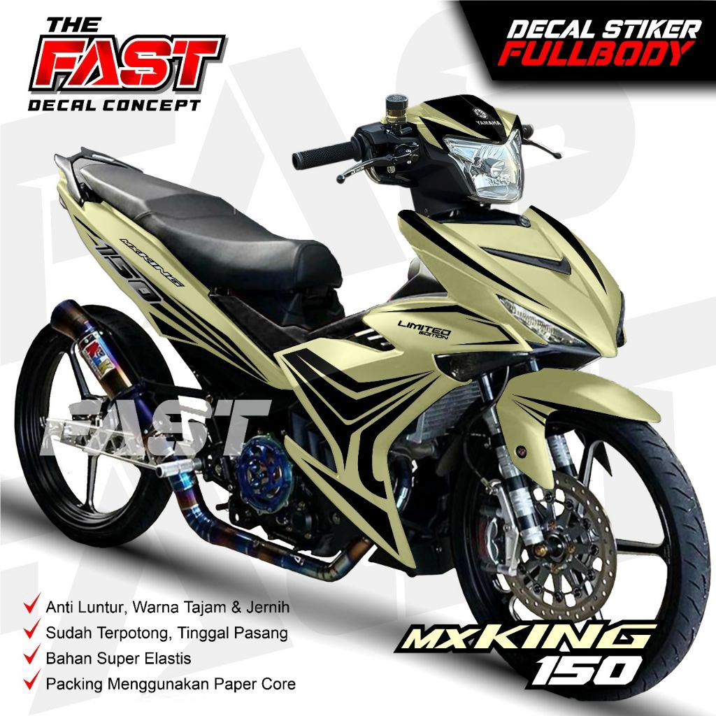 Decal Stiker MX king 150 Full Body sticker MX king 150 full body motif simpel Keren striping MX King