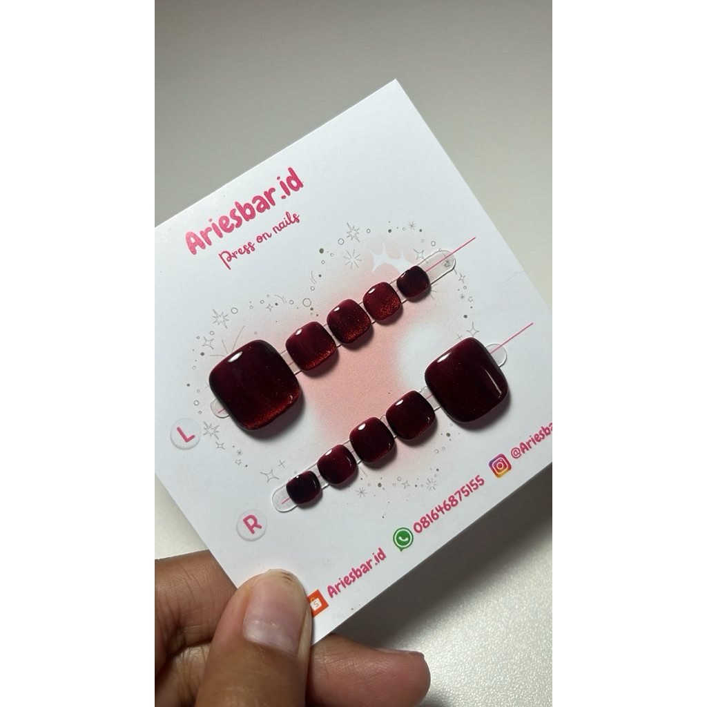 press on nails premium untuk kaki