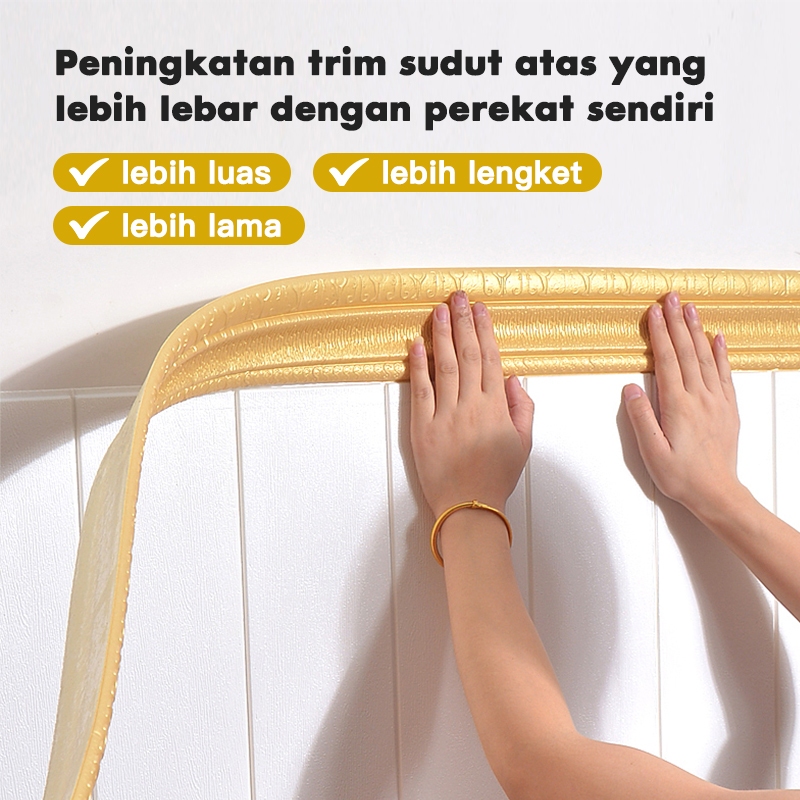 2.3 METER Wallpaper List Border Foam Stiker list profil border foam stiker 3D Wall Border List/WALL 