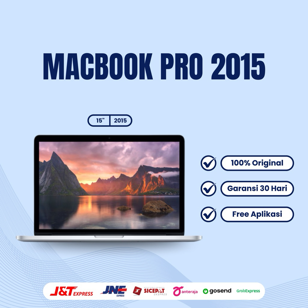 Macbook Pro 2015 (15 Inch) Intel Core i7 || Ram 16/256gb / 512gb Second Original