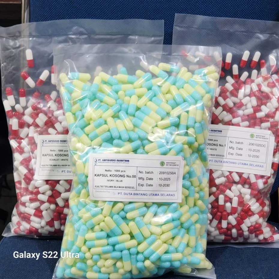KAPSUL KOSONG PER PACK ISI 1000 PCS / CANGKANG KAPSUL KOSONG