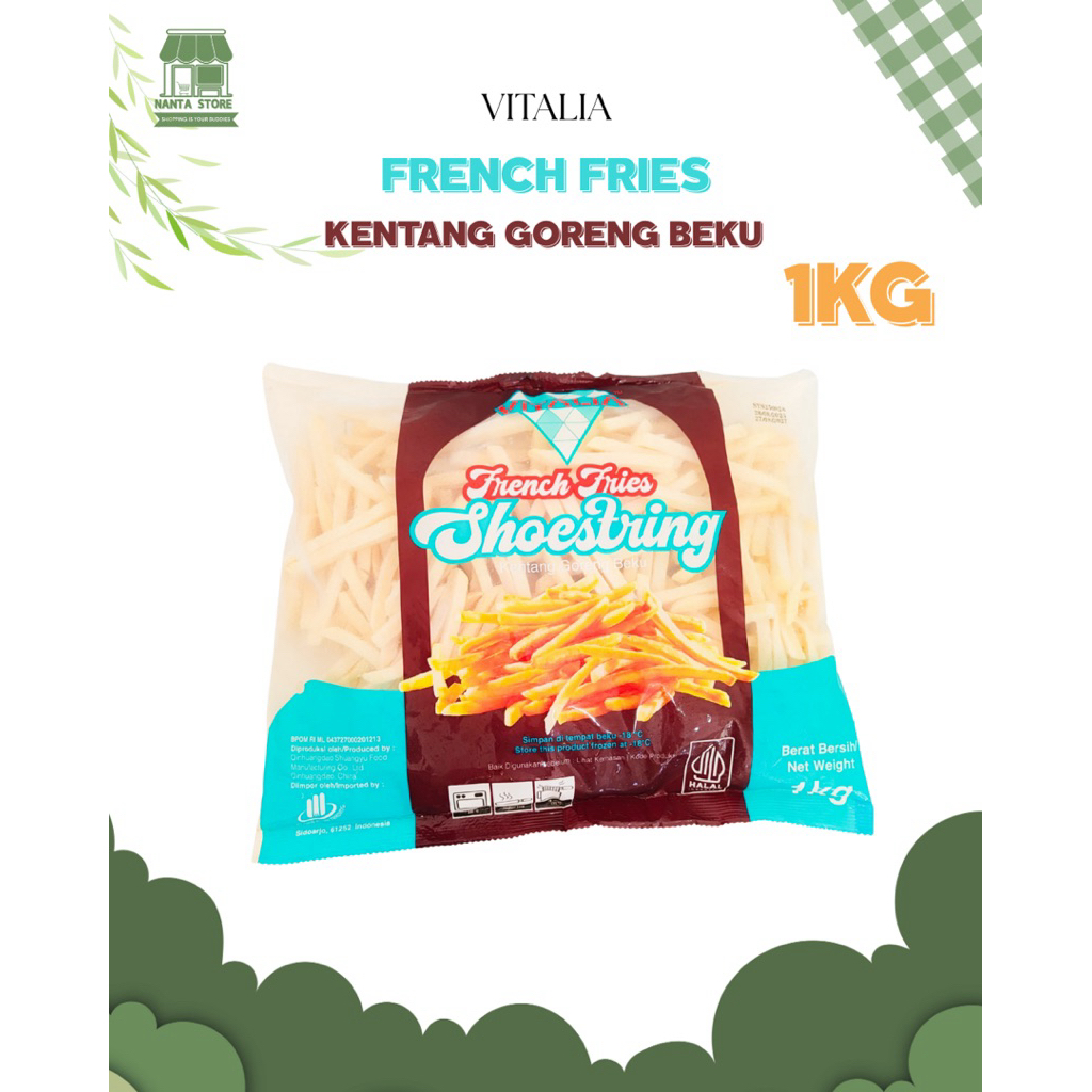 Vitalia French Fries 1kg / Vitalia Stik Kentang 1Kg Murah/ Stik Kentang Frozen