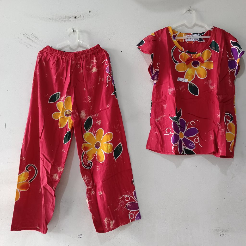 CP ANAK BATIK DAUN SAKURA  /  SETELAN BATIK ANAK DAUN SAKURA   / ONE SET ANAK PEREMPUAN BATIK /  BAJ