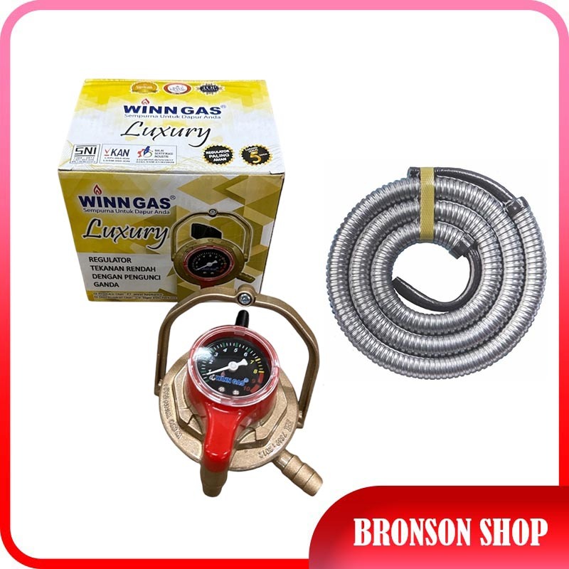 PAKET WINN GAS REGULATOR METER KEPALA GAS LPG 3 KG / 12 KG W800M / W-800 M NUSANTARA / W800M GOLDEN 