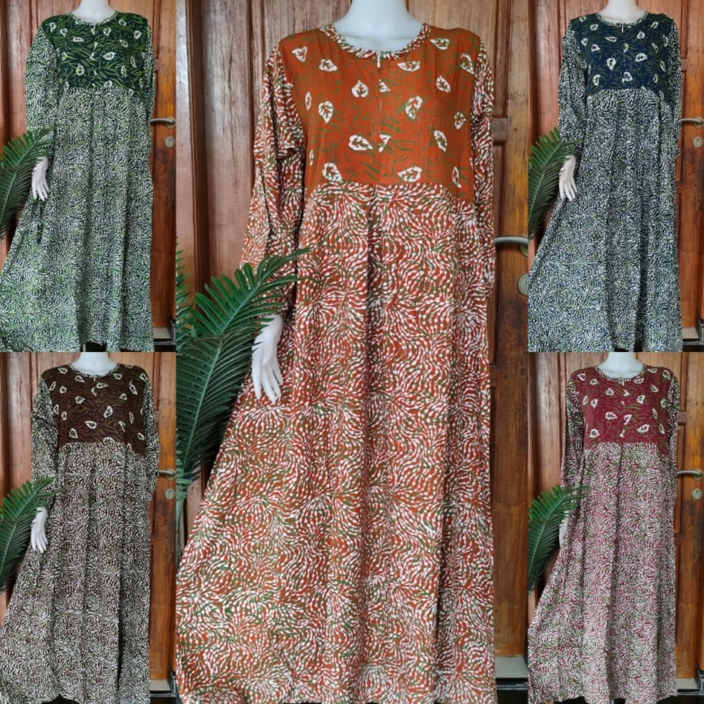 DASTER PUTRI DIANA LONGDRES MESSA BATIK TULIS BUSUI LENGAN PANJANG UKURAN XL