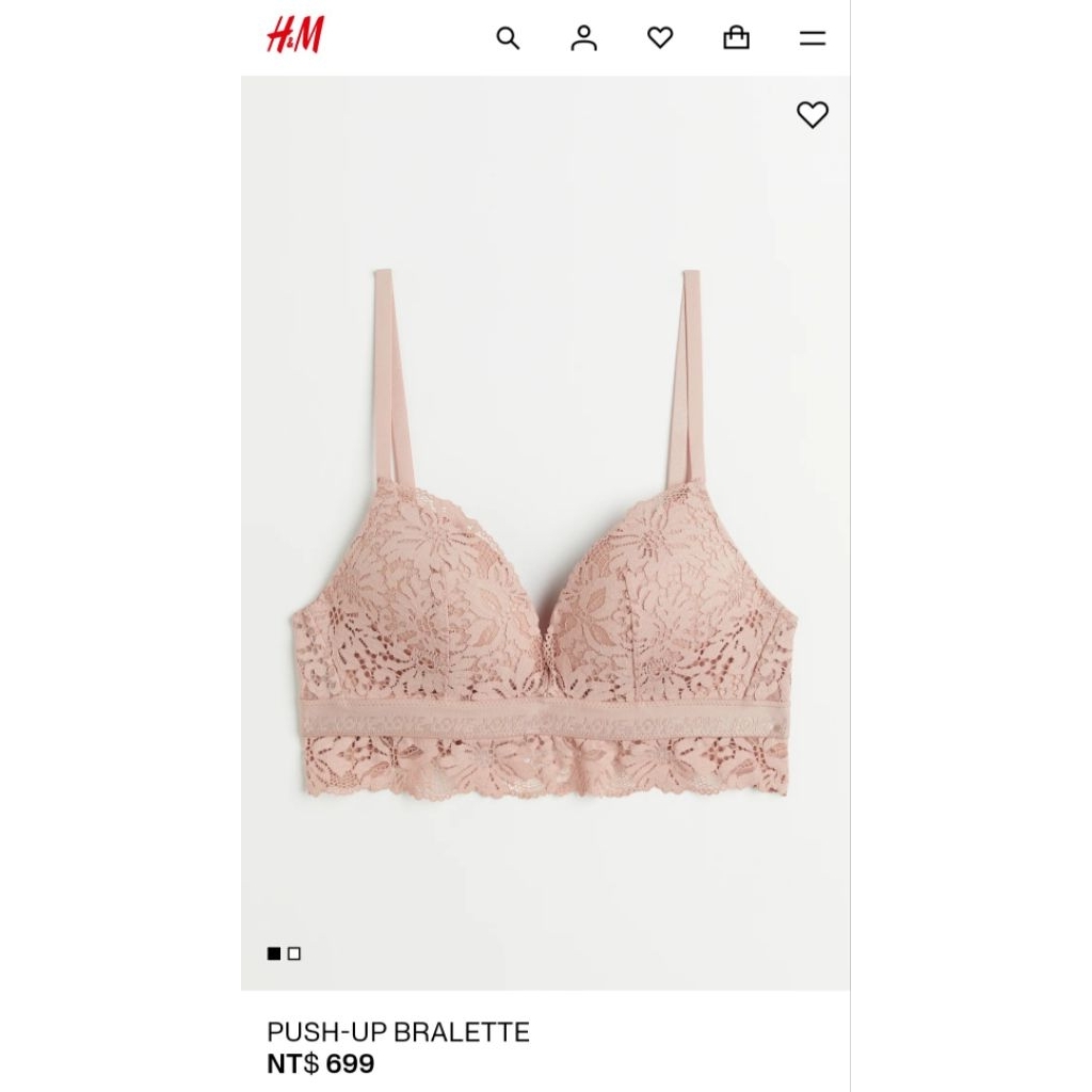 h&m push up bralette size 34D