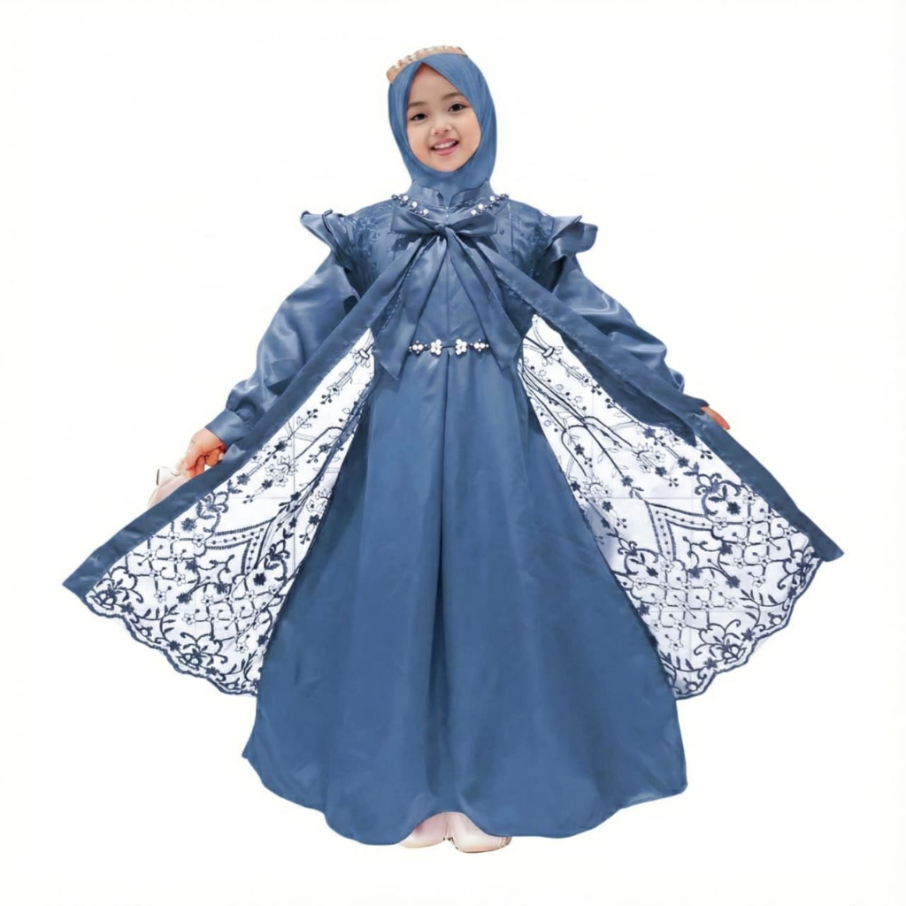 syafira gamis anak pesta perempuan gamis mewah 2-13 tahun gamis kondangan gamis elegan