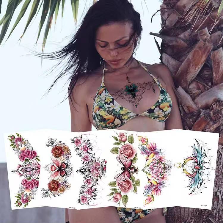 Stiker Tato Temporary Stiker Tato Pria dan Wanita - Tato Dada dan Punggung Stiker Tato Tahan Lama