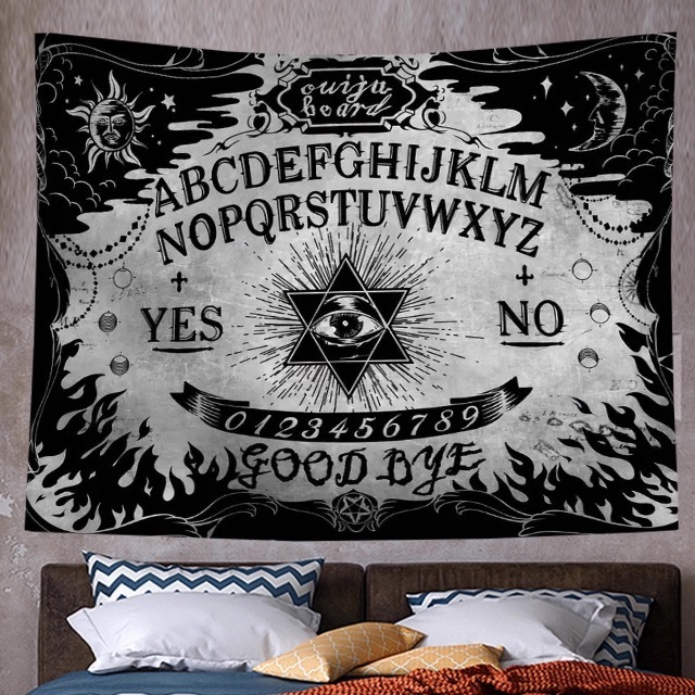 Kain latar belakang Gotik Abad Pertengahan, kain gantung permainan misteri pembunuhan bertema gelap,