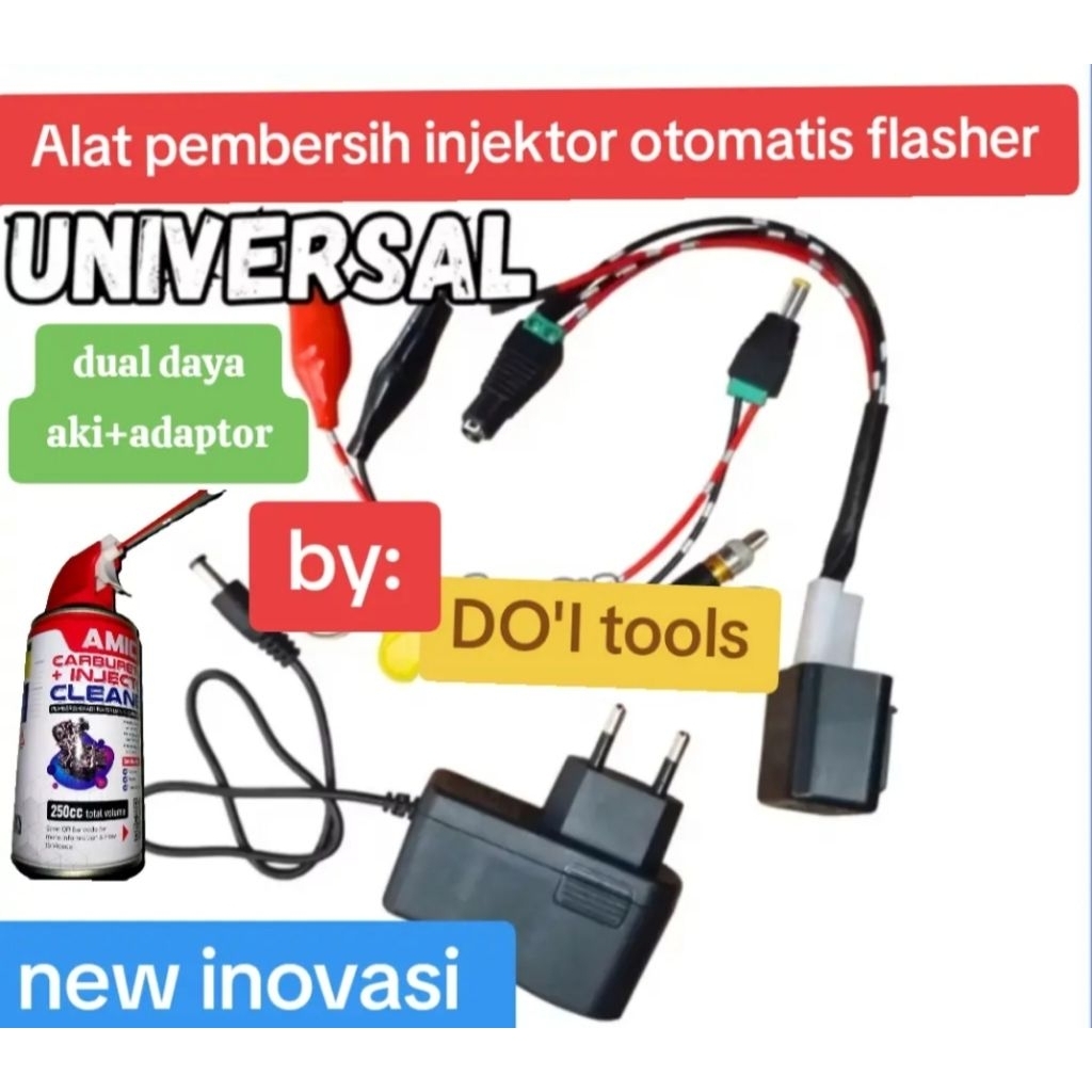 fullset alat pembersih injektor otomatis flaser+cairan clener injektor