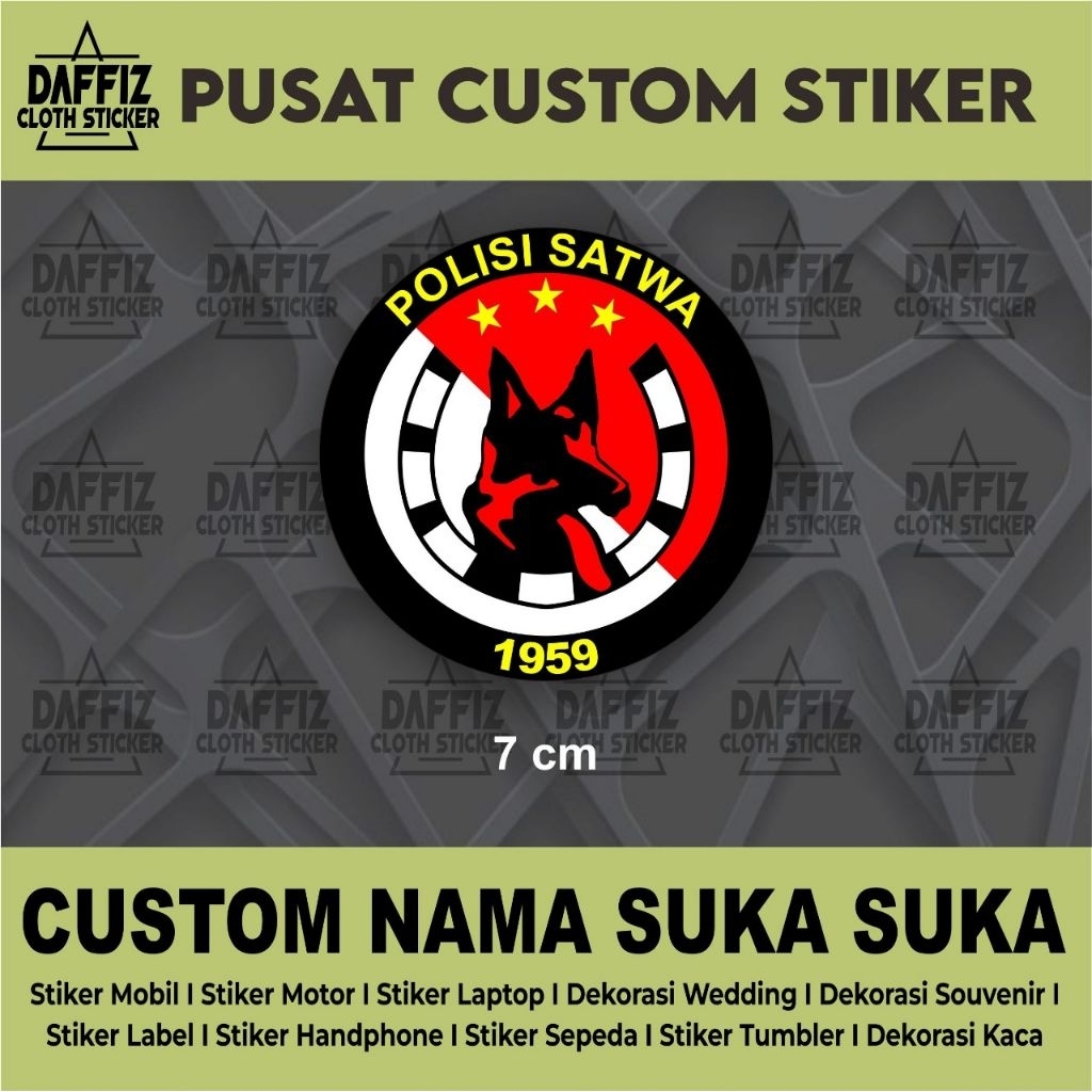STIKER VINYL LOGO POLISI SATWA
