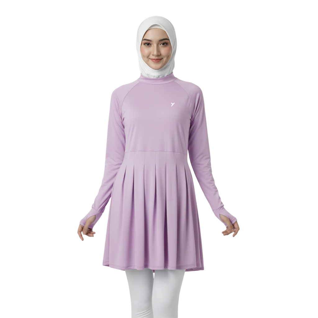 YUKANATA - Tunik Olahraga Muslimah Sporty - LILAC