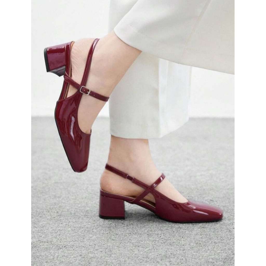 sepatu hlees bapau kotak tali gesper elgan terbaru