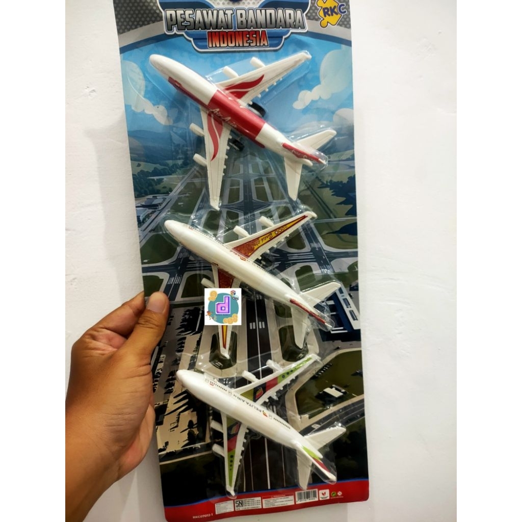 Mainan Pesawat Bandara isi 3 pcs