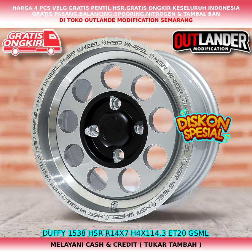 Velg ring14 velg mobil Attivo| Xenia| Accord VTI| Accent| Atoz| Panther| dll velg hsr duffy R14