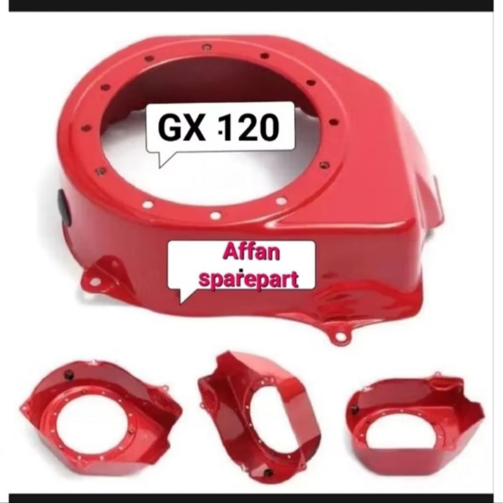 TUTUP MESIN HONDA GX 120 , COVER FAN GX 120 ASLI TOKEI .