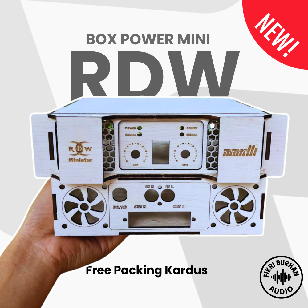 BOX POWER MINI RDW| Box Ampli Mini Triplek 3mm Laser Cut Presisi Rapi – Casing Power Mini