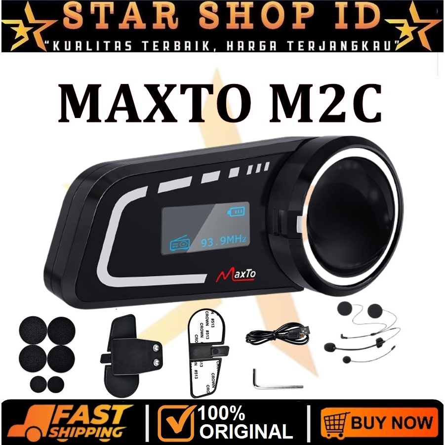 Maxto M2C Bluetooth Radio Intercom Helm 6 Rider Alt Maxto M2 Original