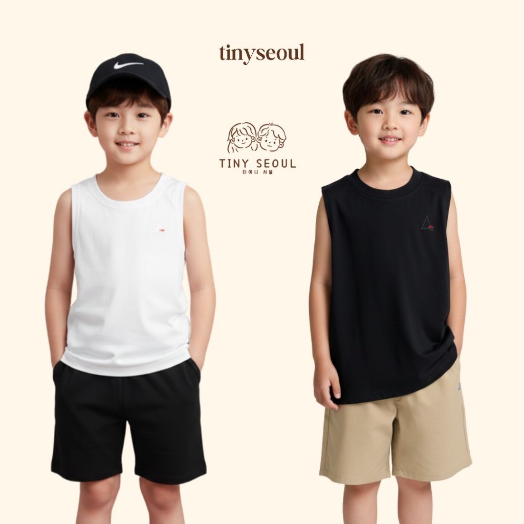 TINY SEOUL TANK TOP ANAK PREMIUM - DREW TOP - Kaos Basket Anak Laki-Laki Perempuan - Jersey Basket A