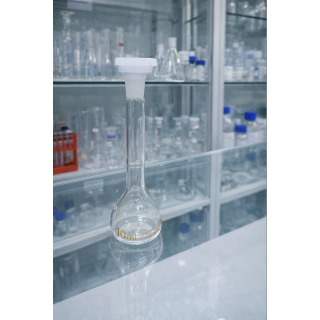 Labu Ukur IWAKI 10 ml Kaca Borosilikat Kelas A – Volumetric Flask