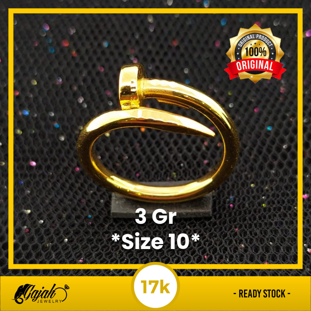 Cincin Emas 17K - Toko Emas Gajah - 3 Gram 3166