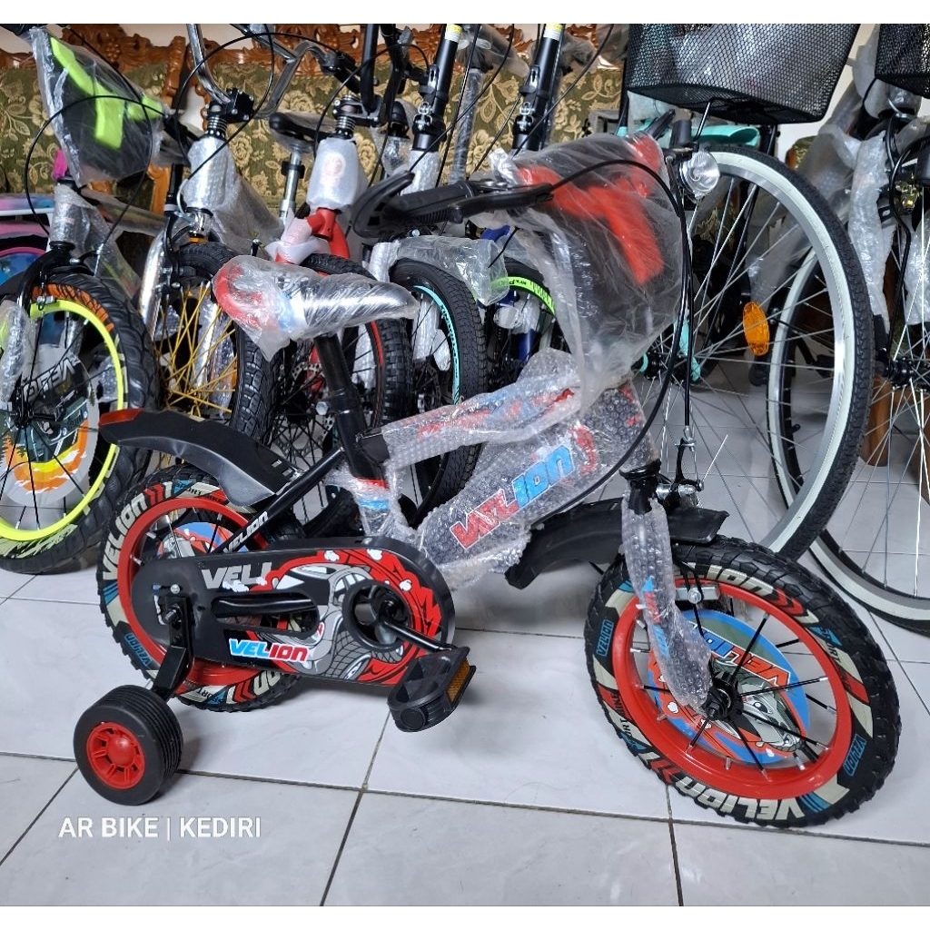 BMX 12 VELION Sepeda Anak Laki Musik Ban Pompa