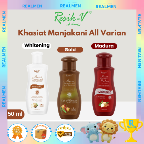 RESIK V Khasiat Manjakani Whitening | Gold | Khasiat Ramuan Madura Pembersih Kewanitaan | 50ml