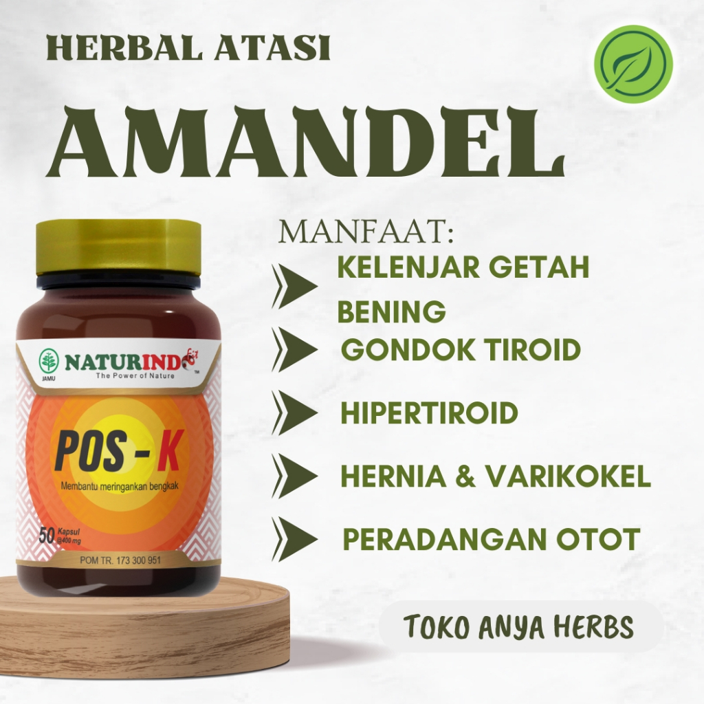 Herbal Amandel Atasi Radang Amandel Tenggorokan Bengkak Benjolan Pembengkakan Otot Saraf Kelenjar