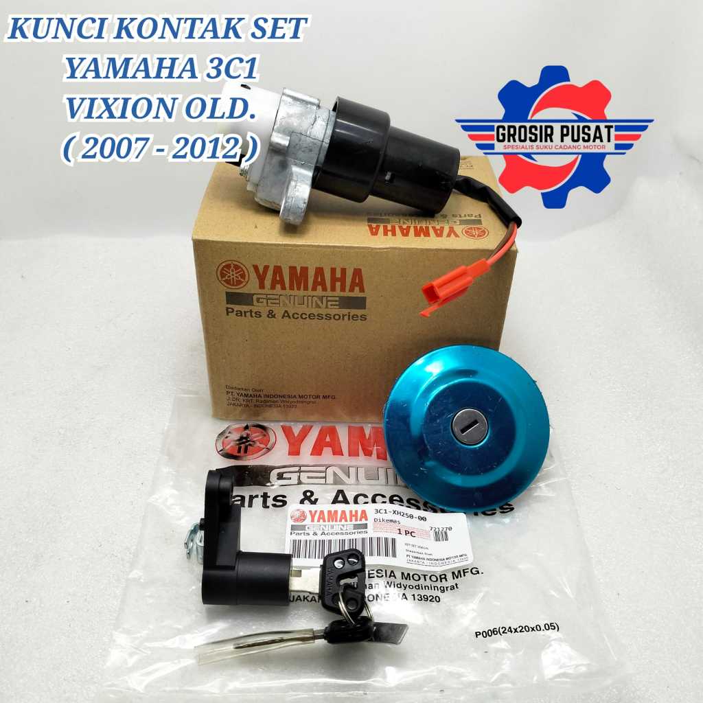 KUNCI KONTAK SET VIXION LAMA KONCI KONTAK ORI YAMAHA VIXION OLD KEYSET ASSY VIXION OLD KONCI SET 3C1