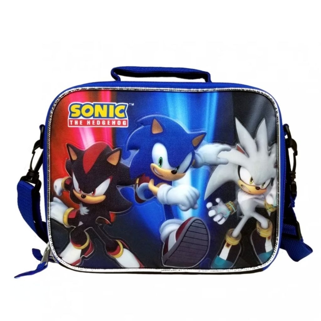 Tas Bekal Makan Anak Sonic The Hedgehog Shadow Silver Hitam Biru Laki Laki Lunch Bag Original Lavie 